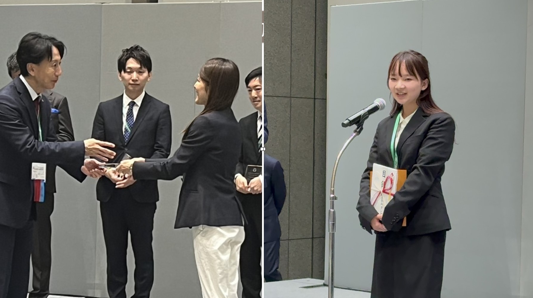 日本顎咬合学会学術大会にて、歯科衛生士吉田・管理栄養士石川が表彰されました